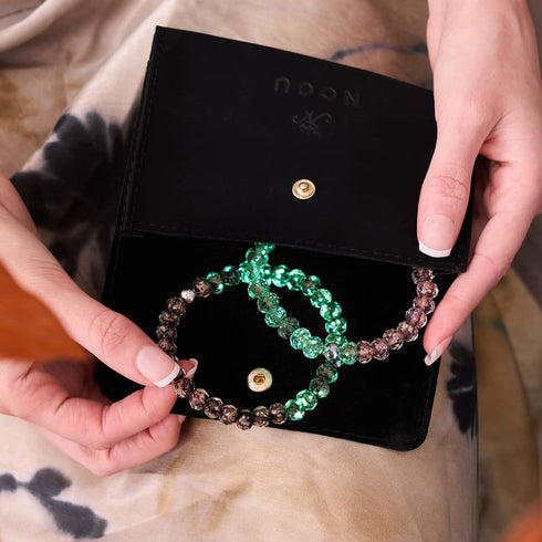 Mulberry Wine | .925 Sterling Silver | Firefly Glass Diamonds Bracelet